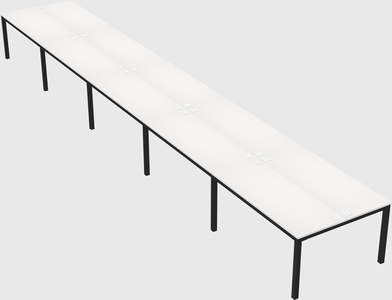 Shared rectangular desk