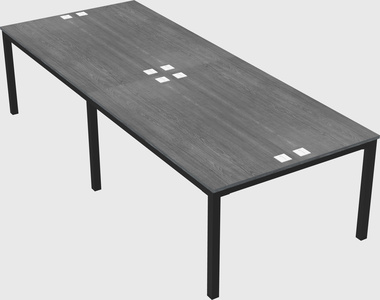 Shared rectangular desk