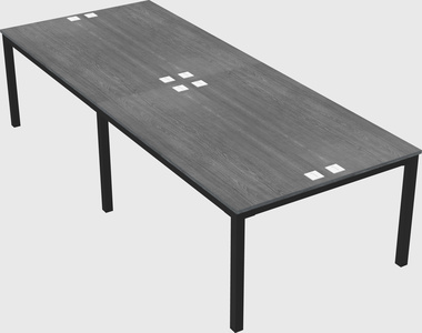 Shared rectangular desk