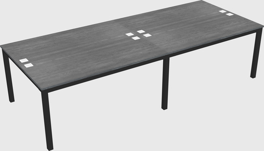 Shared rectangular desk