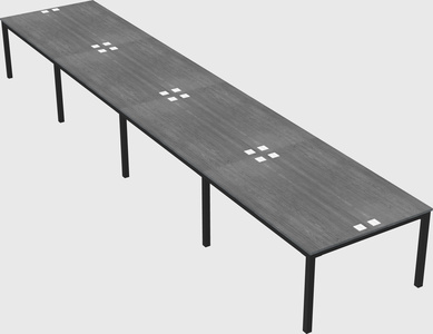 Shared rectangular desk