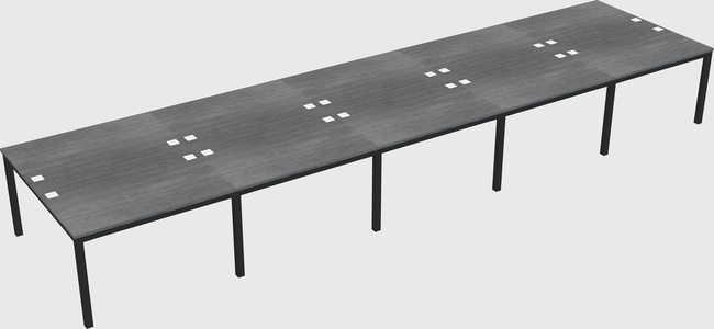 Shared rectangular desk