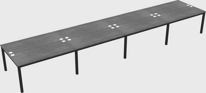 Shared rectangular desk