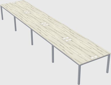 Shared rectangular desk