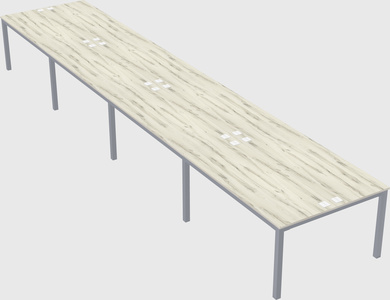 Shared rectangular desk