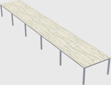 Shared rectangular desk