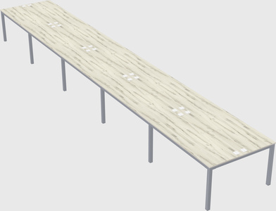 Shared rectangular desk