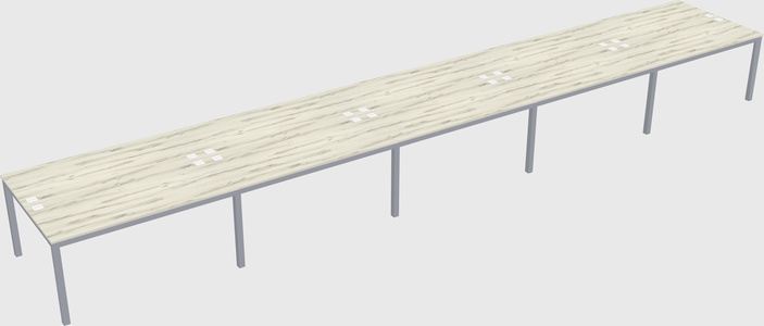Shared rectangular desk