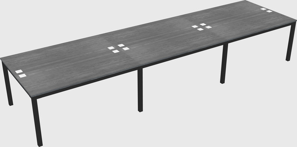 Shared rectangular desk
