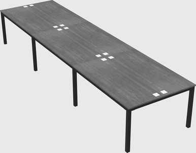 Shared rectangular desk
