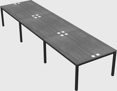 Shared rectangular desk