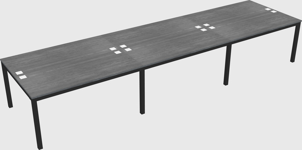 Shared rectangular desk