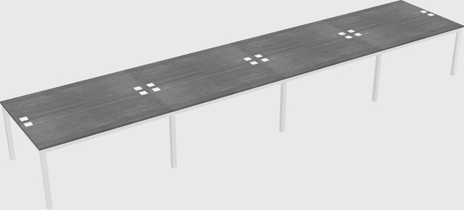 Shared rectangular desk