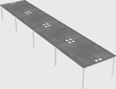 Shared rectangular desk