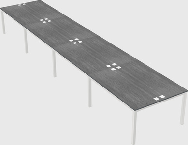 Shared rectangular desk
