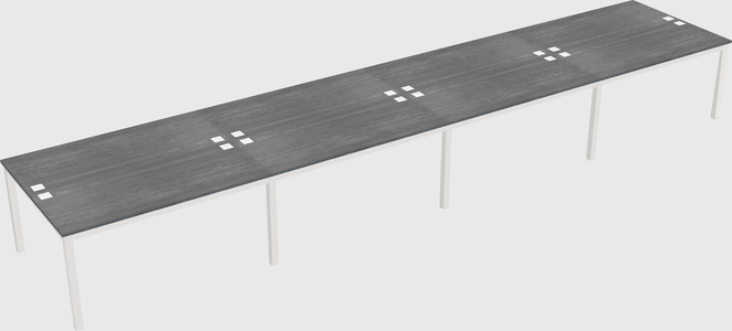 Shared rectangular desk