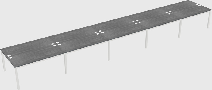 Shared rectangular desk