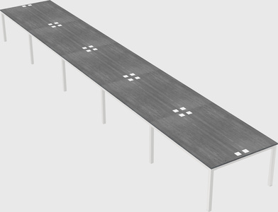 Shared rectangular desk