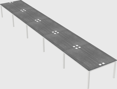 Shared rectangular desk