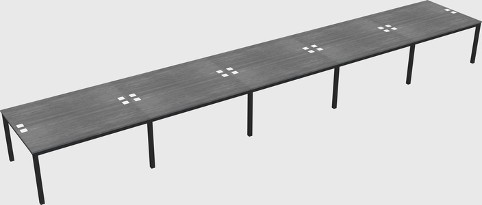 Shared rectangular desk