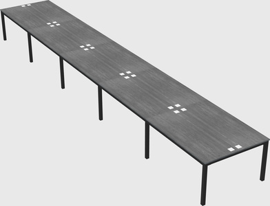 Shared rectangular desk