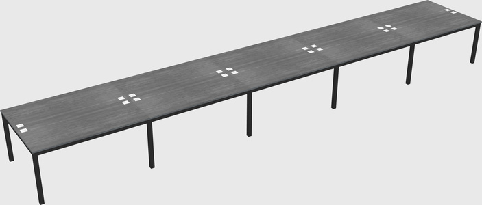 Shared rectangular desk