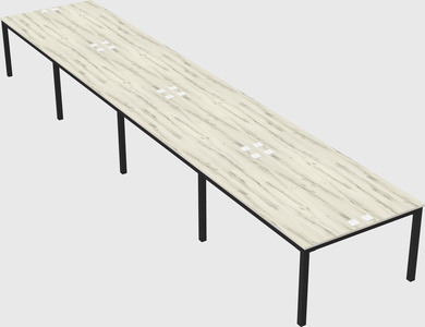 Shared rectangular desk