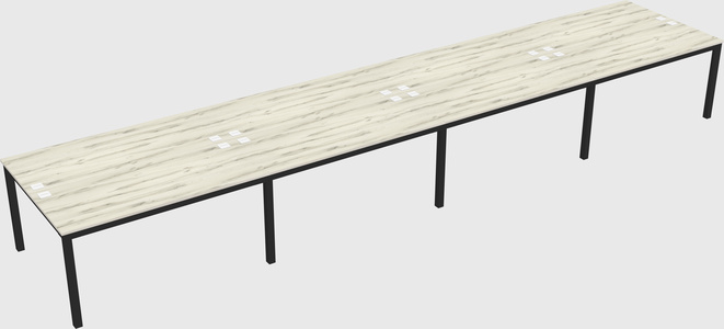 Shared rectangular desk