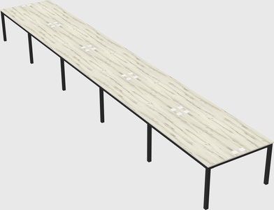 Shared rectangular desk