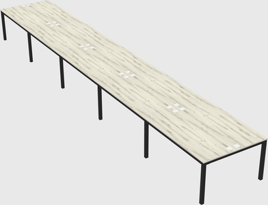 Shared rectangular desk