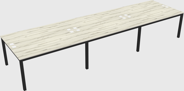 Shared rectangular desk