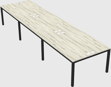 Shared rectangular desk
