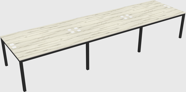 Shared rectangular desk