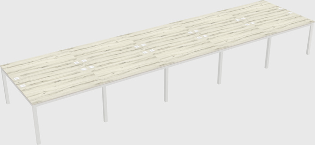 Shared rectangular desk