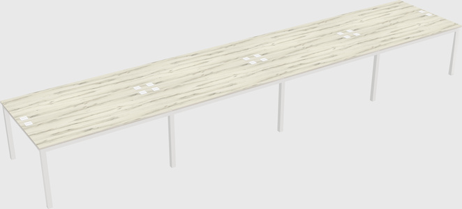 Shared rectangular desk