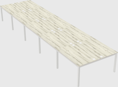 Shared rectangular desk