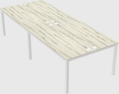 Shared rectangular desk