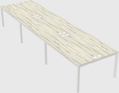 Shared rectangular desk