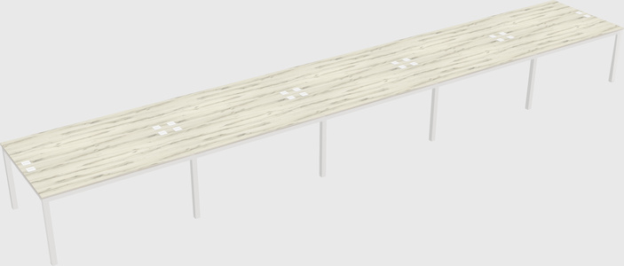 Shared rectangular desk