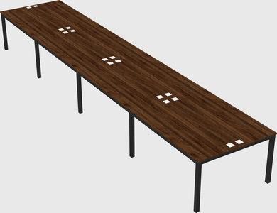 Shared rectangular desk