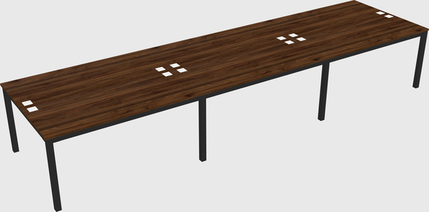 Shared rectangular desk