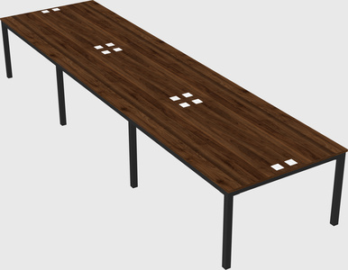 Shared rectangular desk