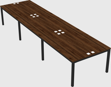 Shared rectangular desk