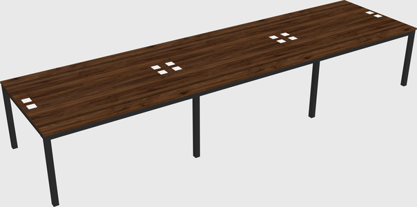 Shared rectangular desk
