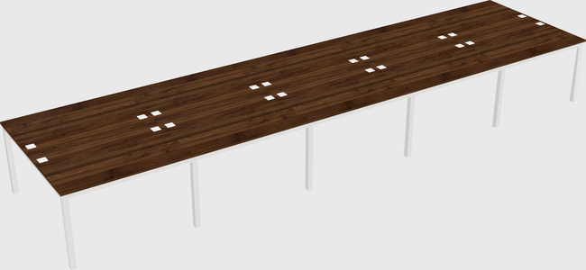 Shared rectangular desk