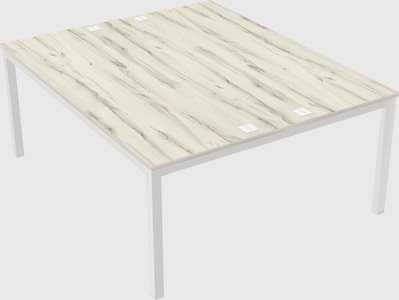 Shared rectangular desk