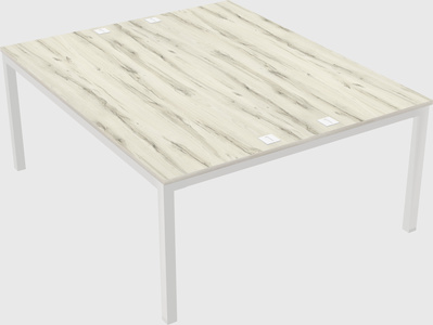 Shared rectangular desk