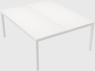 Shared rectangular desk