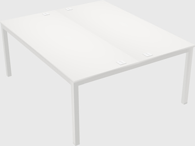Shared rectangular desk