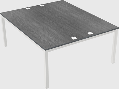 Shared rectangular desk